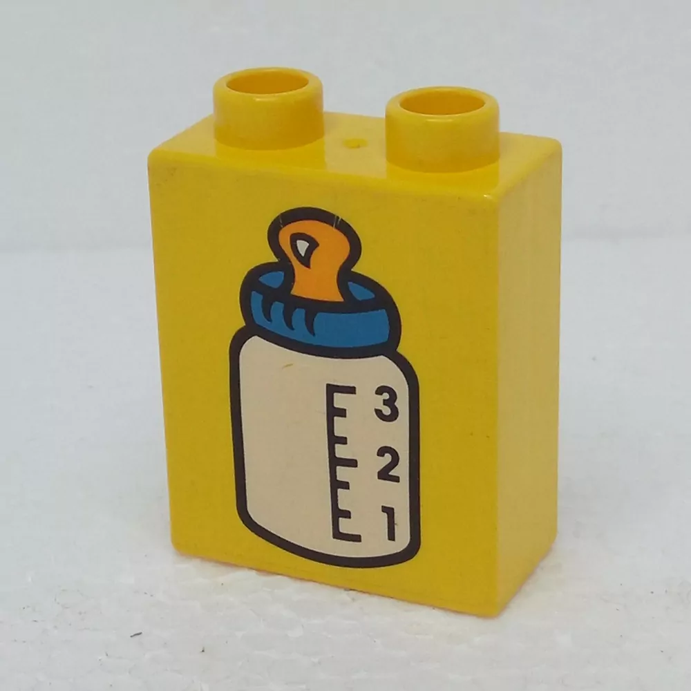 Lego® Duplo® Kostka 1x2x2 potisk dětská lahev