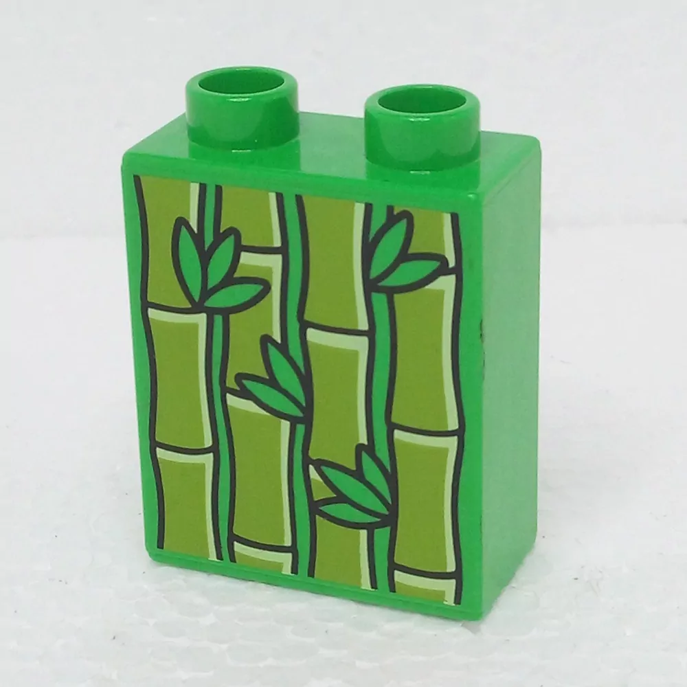 Lego® Duplo® Kostka 1x2x2 potisk bambus světle zelený