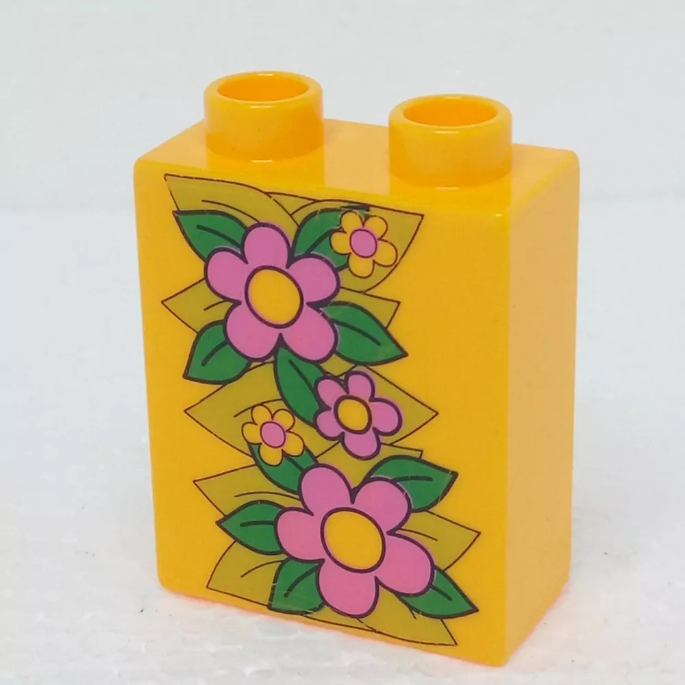 Lego® Duplo® Kostka 1x2x2 potisk květiny