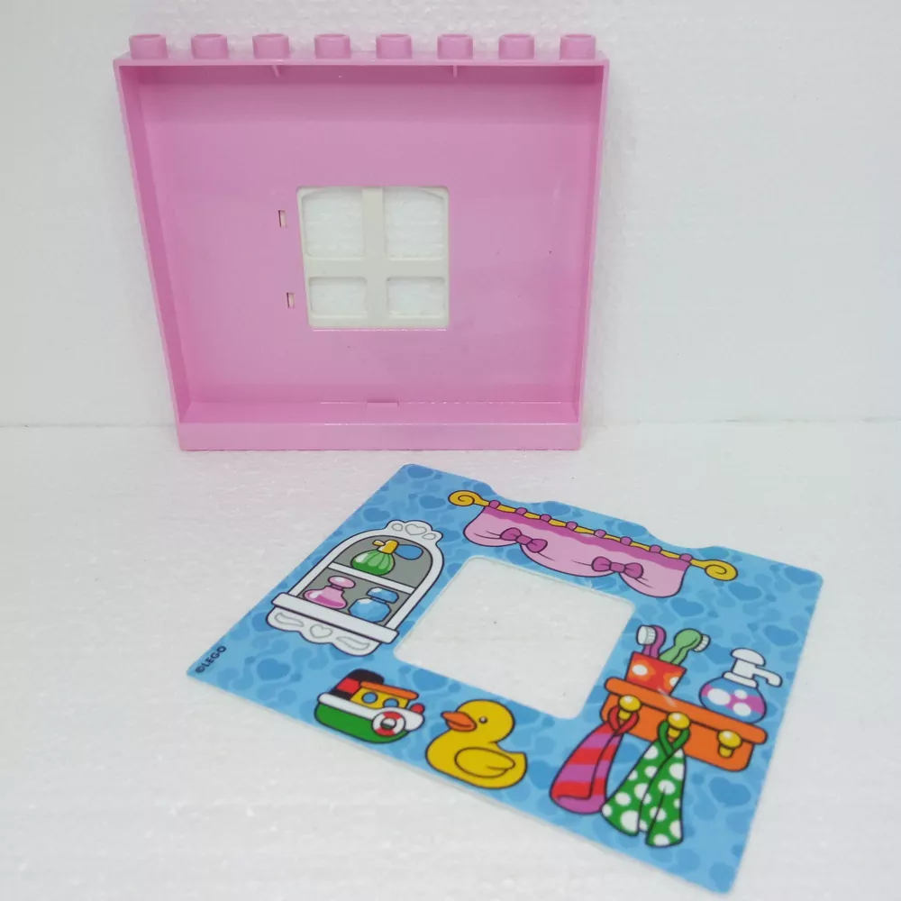 Lego® Duplo® Růžová stěna s tapetou - koupelna