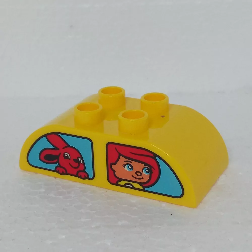 Lego® Duplo® Kostka potisk holka/kluk, holka/králík (oboustranná)