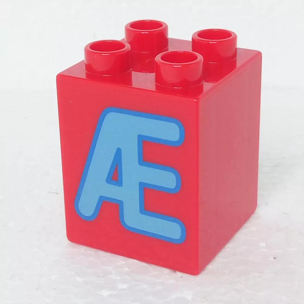 Lego® Duplo® Kostka 2x2x2 potisk písmeno Ä