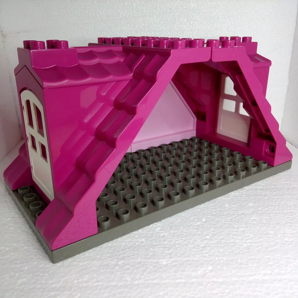 Lego® Duplo® Střecha s dveřmi růžová (růžová zadní stěna)