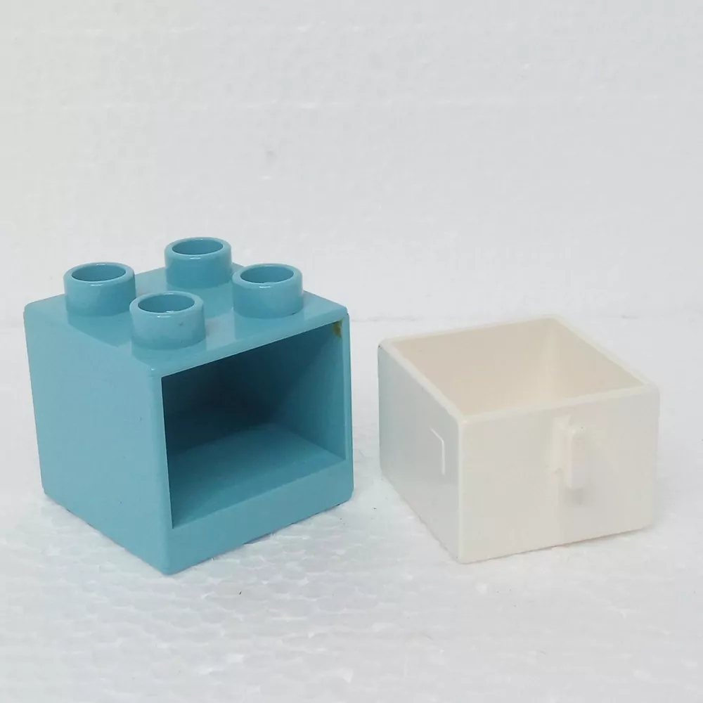 Lego® Duplo® Skříňka modrá, bílý šuplík