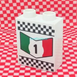 Lego® Duplo® Kostka 1x2x2 potisk "1"