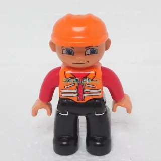 Lego® Duplo® Panáček Muž Dělník Oranžová helma
