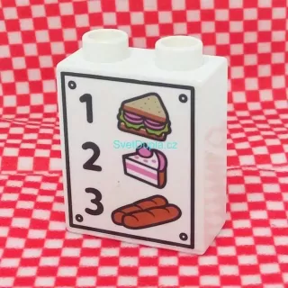 Lego® Duplo® Kostka 1x2x2 potisk ceník