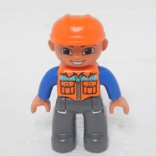 Lego® Duplo® Panáček Muž Dělník Oranžová helma