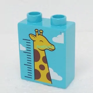 Lego® Duplo® Kostka 1x2x2 potisk metr žirafa