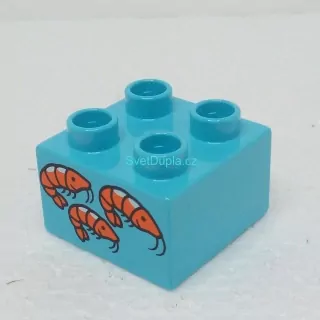 Lego® Duplo® Kostka 2x2 potisk krevety