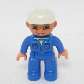 Lego® Duplo® Panáček Muž Dělník Bílá helma