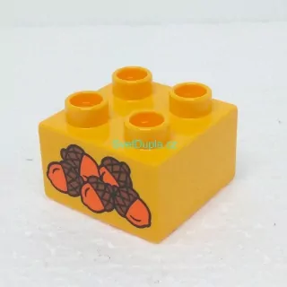 Lego® Duplo® Kostka 2x2 potisk žaludy