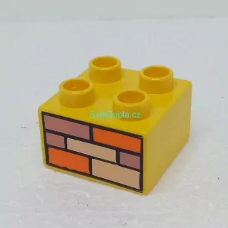 Lego® Duplo® Kostka 2x2 potisk cihly
