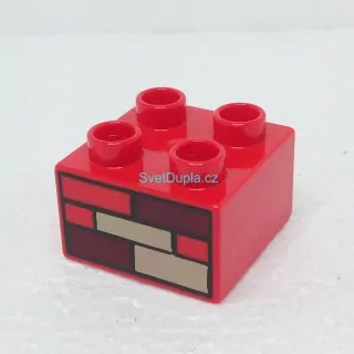Lego® Duplo® Kostka 2x2 potisk cihly