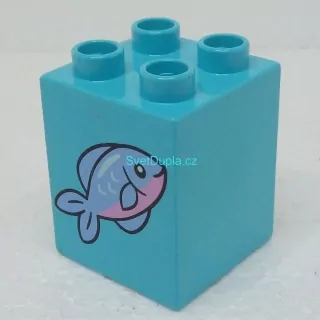 Lego® Duplo® Kostka 2x2x2 potisk ryba