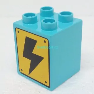 Lego® Duplo® Kostka 2x2 potisk vysoké napětí