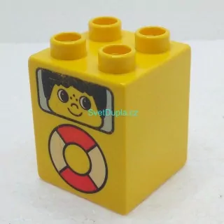 Lego® Duplo® Kostka 2x2x2 potisk záchranný kruh