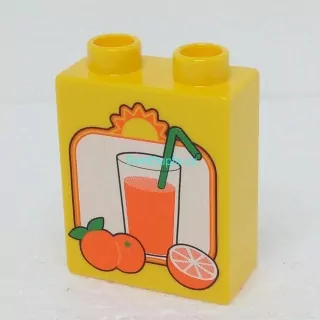 Lego® Duplo® Kostka 1x2x2 potisk juice
