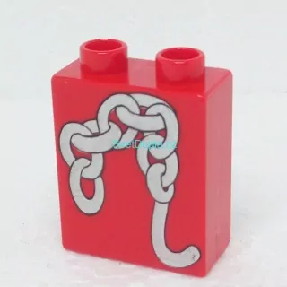 Lego® Duplo® Kostka 1x2x2 potisk řetěz