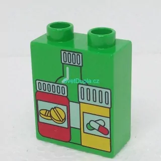 Lego® Duplo® Kostka 1x2x2 potisk léky