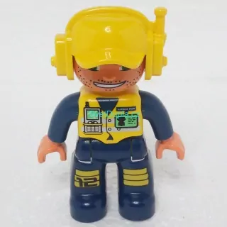 Lego® Duplo® Panáček Muž Žlutá helma s vysílačkou
