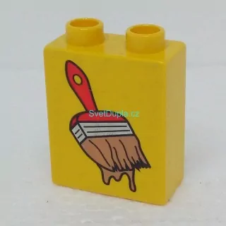 Lego® Duplo® Kostka 1x2x2 potisk štětec