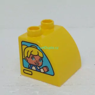 Lego® Duplo® Kostka potisk holka, kluk typ 2 (oboustranná)