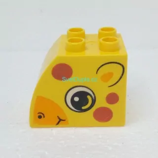 Lego® Duplo® Kostka potisk hlava žirafy (oboustranná)