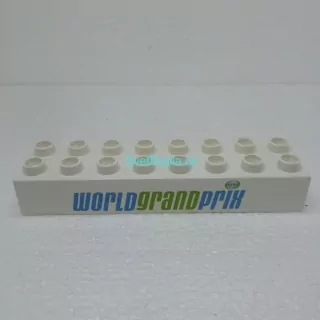 Lego® Duplo® Kostka 2x8 potisk nápis "WORLD GRAND PRIX"