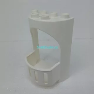Lego® Duplo® Stěna hradu s balkonem bílá