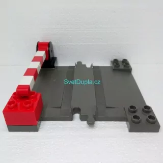Lego® Duplo® Přejezd s 1 závorou tmavě šedý