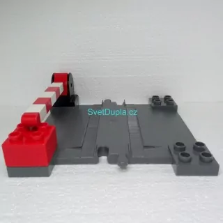 Lego® Duplo® Přejezd s 1 závorou šedý