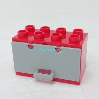Lego® Duplo® Skříňka červená, šedá dvířka