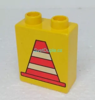 Lego® Duplo® Kostka 1x2x2 potisk kužel