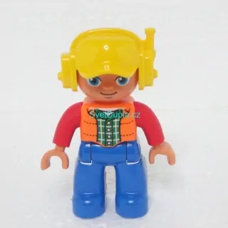 Lego® Duplo® Panáček Muž Žlutá helma s vysílačkou