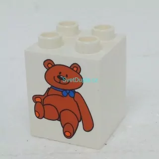 Lego® Duplo® Kostka 2x2x2 potisk medvídek