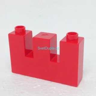 Lego® Duplo® Hradba úzká 1x4x2 červená