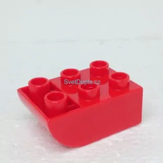 Lego® Duplo® Kostka 2x3 oblá zespod červená