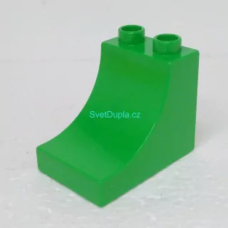 Lego® Duplo® Kostka 2x3x2 zkosená oblá zelená