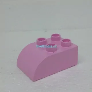 Lego® Duplo® Kostka 2x3 oblá světle růžová
