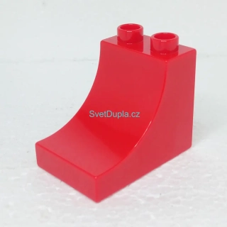 Lego® Duplo® Kostka 2x3x2 zkosená oblá červená