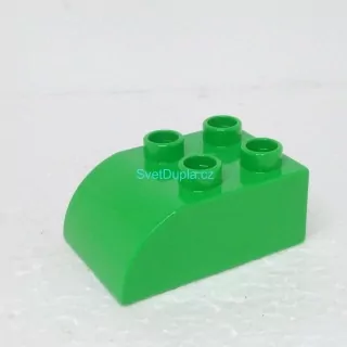Lego® Duplo® Kostka 2x3 oblá zelená