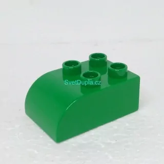 Lego® Duplo® Kostka 2x3 oblá tmavě zelená