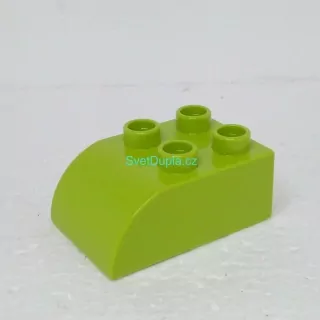 Lego® Duplo® Kostka 2x3 oblá světle zelená