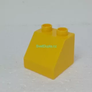 Lego® Duplo® Kostka 2x2 zkosená žlutá