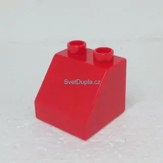 Lego® Duplo® Kostka 2x2 zkosená červená