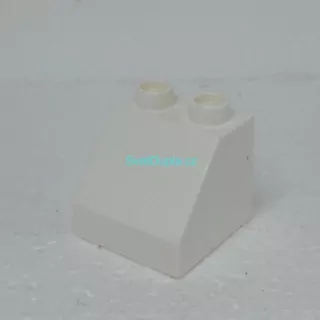 Lego® Duplo® Kostka 2x2 zkosená bílá