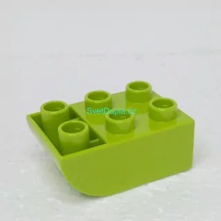 Lego® Duplo® Kostka 2x3 oblá zespod světle zelená