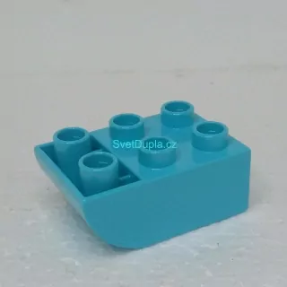 Lego® Duplo® Kostka 2x3 oblá zespod tyrkysová
