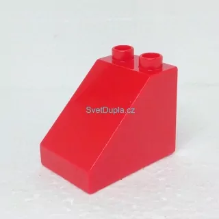 Lego® Duplo® Kostka 3x2x2 hranatá zkosená červená